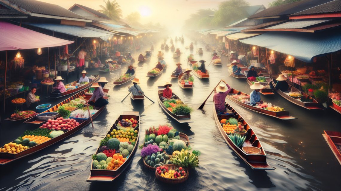 Das Phänomen der schwimmenden Märkte in Thailand